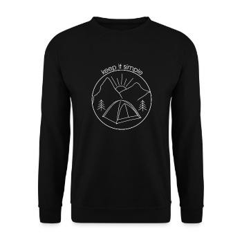 Keep it simple (white version) - Unisex Sweatshirt - black - Front - Alina (178cm) & Michal (187cm)