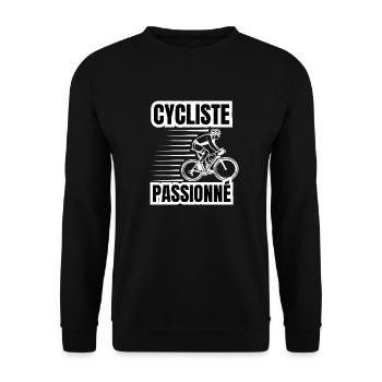 cycliste passionné - Sweat-shirt Unisexe - noir - Devant - Alina (178cm) & Michal (187cm)
