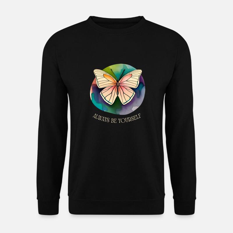 Schmetterlinge Muster - Unisex Pullover - Schwarz