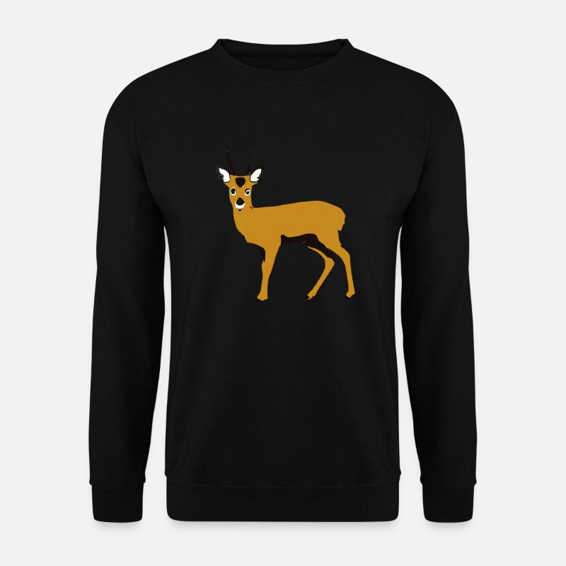 Hirsch Design Cervid - Unisex Pullover - Schwarz