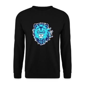 Spirit of a lion - Unisex Sweatshirt - black - Front - Alina (178cm) & Michal (187cm)