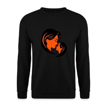 Liebe zum Muttertag - Unisex Pullover - Schwarz - Vorne - Alina (178cm) & Michal (187cm)