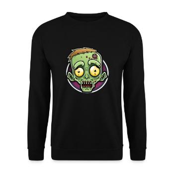 Creepy Cleaning: Cute Zombie - Unisex Sweatshirt - black - Front - Alina (178cm) & Michal (187cm)