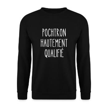 pochtron hautement qualifié - Sweat-shirt Unisexe - noir - Devant - Alina (178cm) & Michal (187cm)