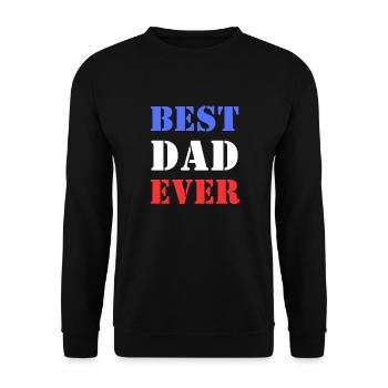 Der beste Vater aller Zeiten - Unisex Pullover - Schwarz - Vorne - Alina (178cm) & Michal (187cm)