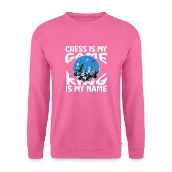 Chess is my game King is my name - Unisex Pullover - Pink - Vorne