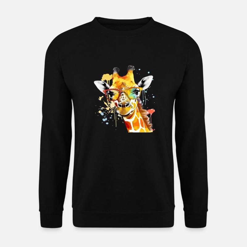 Helsy, die Giraffe - Unisex Pullover - Schwarz