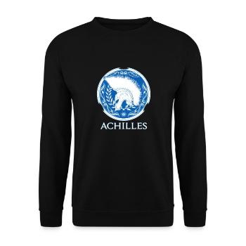 Achilles Greek warrior - Unisex Sweatshirt - black - Front - Alina (178cm) & Michal (187cm)