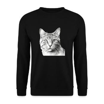 Bli le chat - Sweat-shirt Unisexe - noir - Devant - Alina (178cm) & Michal (187cm)
