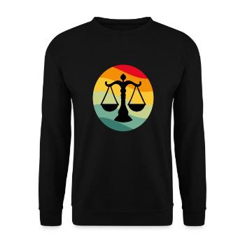 balance rétro vintage sunset zodiaque signe astro - Sweat-shirt Unisexe - noir - Devant - Alina (178cm) & Michal (187cm)