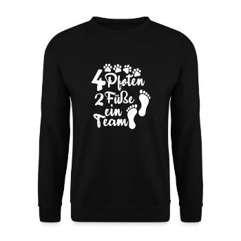 Hunde Hundefreund Haustier - Unisex Pullover - Schwarz - Vorne - Alina (178cm) & Michal (187cm)