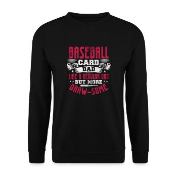 Papa de carte de baseball comme un père ordinaire mais plus - Sweat-shirt Unisexe - noir - Devant - Alina (178cm) & Michal (187cm)