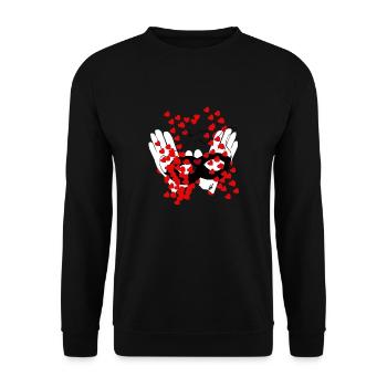 MAG THIEF - Unisex Pullover - Schwarz - Vorne - Alina (178cm) & Michal (187cm)