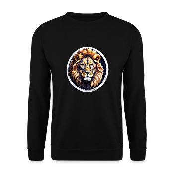 tete de lion - Sweat-shirt Unisexe - noir - Devant - Alina (178cm) & Michal (187cm)