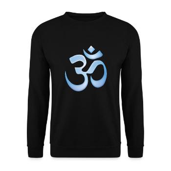 Om (Aum) symbole bleu - Sweat-shirt Unisexe - noir - Devant - Alina (178cm) & Michal (187cm)