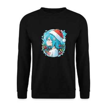 Noel Kawaï Manga - Unisex Pullover - Schwarz - Vorne - Alina (178cm) & Michal (187cm)