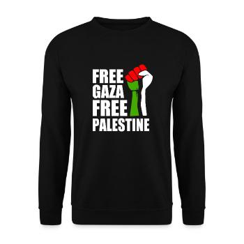 Free palestine - Sweat-shirt Unisexe - noir - Devant - Alina (178cm) & Michal (187cm)