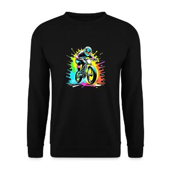 BMX - Fahrrad - Unisex Pullover - Schwarz - Vorne - Alina (178cm) & Michal (187cm)