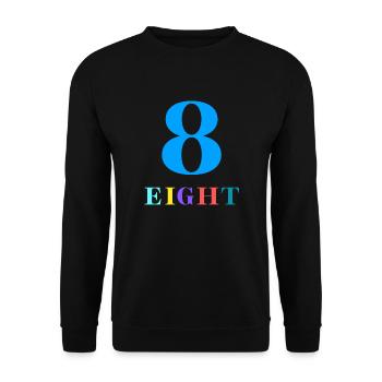 Eight-8th Anniversary - Unisex Sweatshirt - black - Front - Alina (178cm) & Michal (187cm)