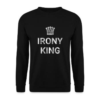 Irony King - Unisex Sweatshirt - black - Front - Alina (178cm) & Michal (187cm)