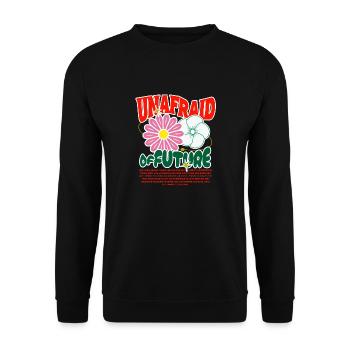 Unafraid of Future with God - Unisex Sweatshirt - black - Front - Alina (178cm) & Michal (187cm)