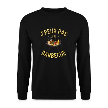 J peux pas j ai Barbecue - Sweat-shirt Unisexe - noir - Devant - Alina (178cm) & Michal (187cm)