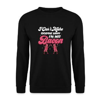 Je ne peux pas rendre tout le monde heureux Je ne suis pas du jambon de viande de porc - Sweat-shirt Unisexe - noir - Devant - Alina (178cm) & Michal (187cm)