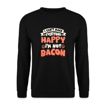 Je ne peux pas rendre tout le monde heureux Je ne suis pas de la viande de porc au jambon - Sweat-shirt Unisexe - noir - Devant - Alina (178cm) & Michal (187cm)