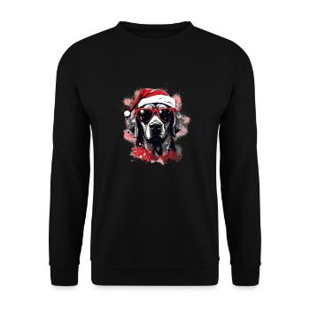 Magical Labrador Christmas dog in the snow - Unisex Sweatshirt - black - Front - Alina (178cm) & Michal (187cm)