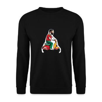 Roller Mofa Moped 2 - Unisex Pullover - Schwarz - Vorne - Alina (178cm) & Michal (187cm)