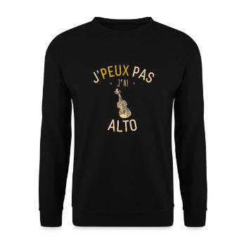 J peux pas j ai Alto - Sweat-shirt Unisexe - noir - Devant - Alina (178cm) & Michal (187cm)