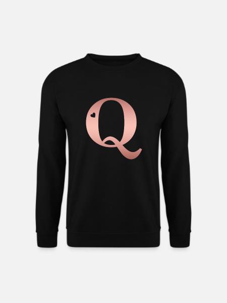 Buchstabe Q roségold - Unisex Pullover - Schwarz