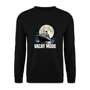 Vacay Mode Cruise Ship Vacation Group Matching - Unisex Sweatshirt - black - Front - Alina (178cm) & Michal (187cm)
