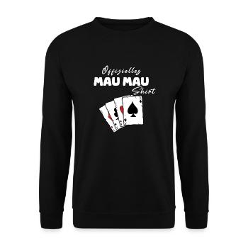 Mau Mau Offizielles Shirt - Unisex Pullover - Schwarz - Vorne - Alina (178cm) & Michal (187cm)