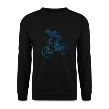 Cyclistes VTT Femmes Hommes VTT Cyclisme - Sweat-shirt Unisexe - noir - Devant - Alina (178cm) & Michal (187cm)