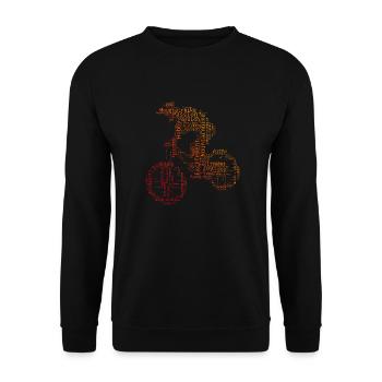 MTB Women Cycling Cycling Cyclists Men - Unisex Sweatshirt - black - Front - Alina (178cm) & Michal (187cm)
