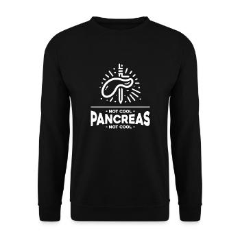 Pas cool Pancréas Pas cool - Chemise pour diabète de type 1 - Sweat-shirt Unisexe - noir - Devant - Alina (178cm) & Michal (187cm)