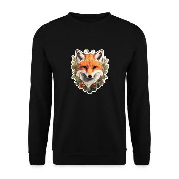Fuchskopf - Unisex Pullover - Schwarz - Vorne - Alina (178cm) & Michal (187cm)