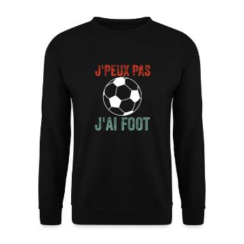 Je Peux Pas J'a foot - Sweat-shirt Unisexe - noir - Devant - Alina (178cm) & Michal (187cm)