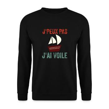 J'peux pas j'ai voile - Sweat-shirt Unisexe - noir - Devant - Alina (178cm) & Michal (187cm)