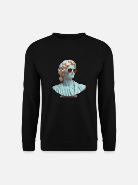 Statue Roman with sunglasses modern style art - Unisex Sweatshirt - black