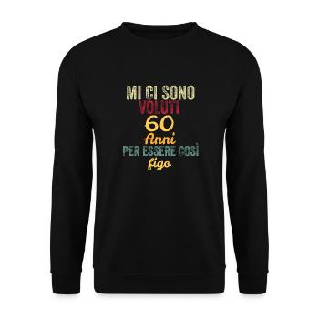 It Took Me 60 Years to Be So Cool - Unisex Sweatshirt - black - Front - Alina (178cm) & Michal (187cm)