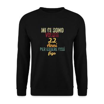 It Took Me 22 Years to Be So Cool - Unisex Sweatshirt - black - Front - Alina (178cm) & Michal (187cm)