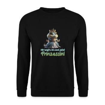 Kroko Prinzessin 01 - Unisex Pullover - Schwarz - Vorne - Alina (178cm) & Michal (187cm)