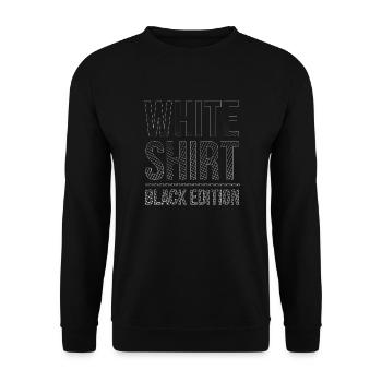 White Shirt Black Edition - Unisex Sweatshirt - black - Front - Alina (178cm) & Michal (187cm)