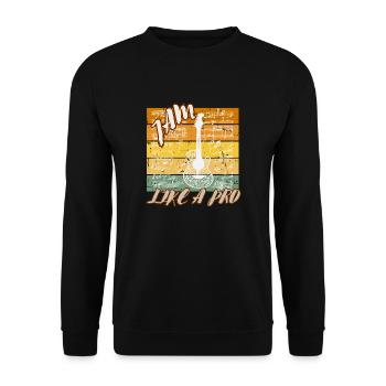 Jam like a Pro - Unisex Sweatshirt - black - Front - Alina (178cm) & Michal (187cm)