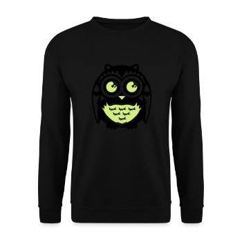 owl - Unisex Pullover - Schwarz - Vorne - Alina (178cm) & Michal (187cm)