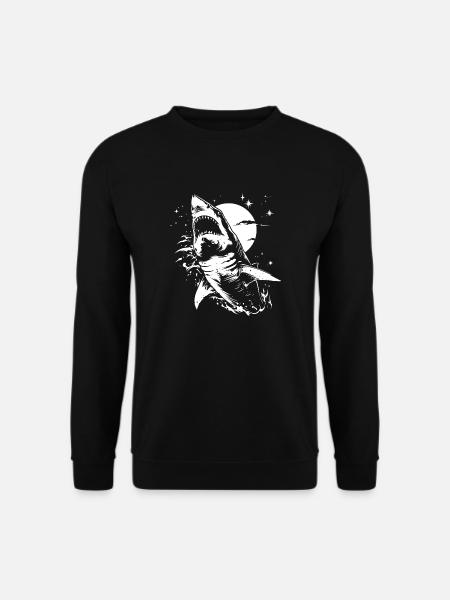 Shark Moon Stars - Unisex Sweatshirt - black