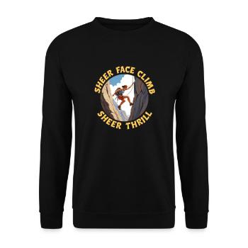 Sheer Face Climb Nervenkitzel pur - Unisex Pullover - Schwarz - Vorne - Alina (178cm) & Michal (187cm)