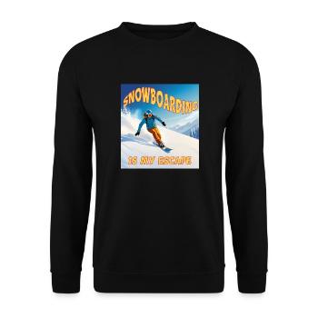 Le snowboard est mon évasion - Sweat-shirt Unisexe - noir - Devant - Alina (178cm) & Michal (187cm)